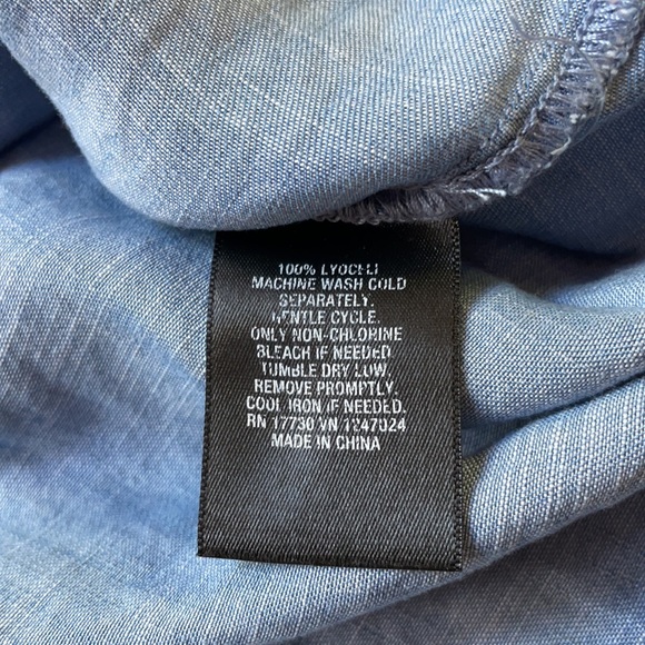 Mossimo | Chambray Denim Popover Blouse | S - Picture 16 of 16